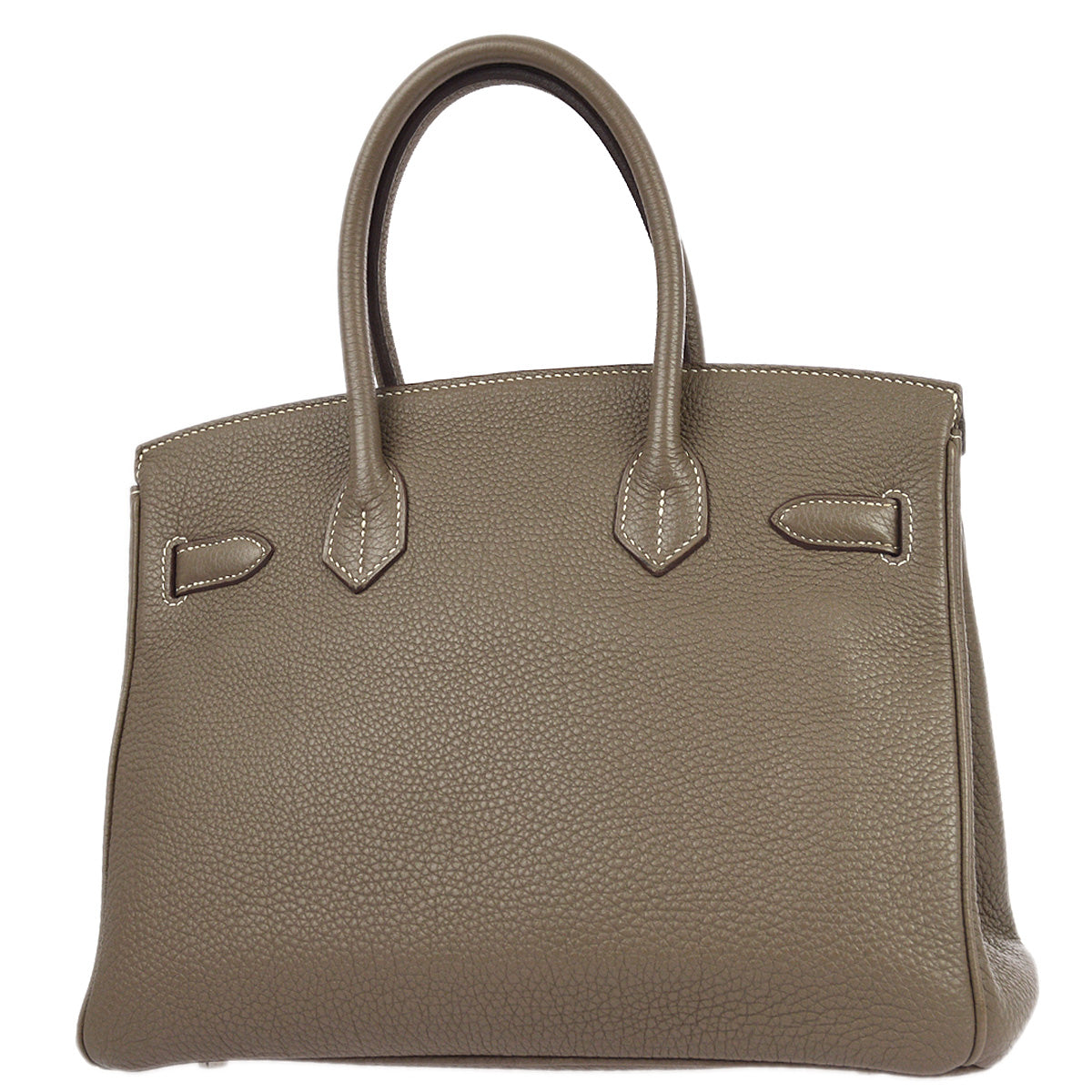Hermes 2011 Etoupe Gray Taurillon Clemence Birkin 30 Handbag