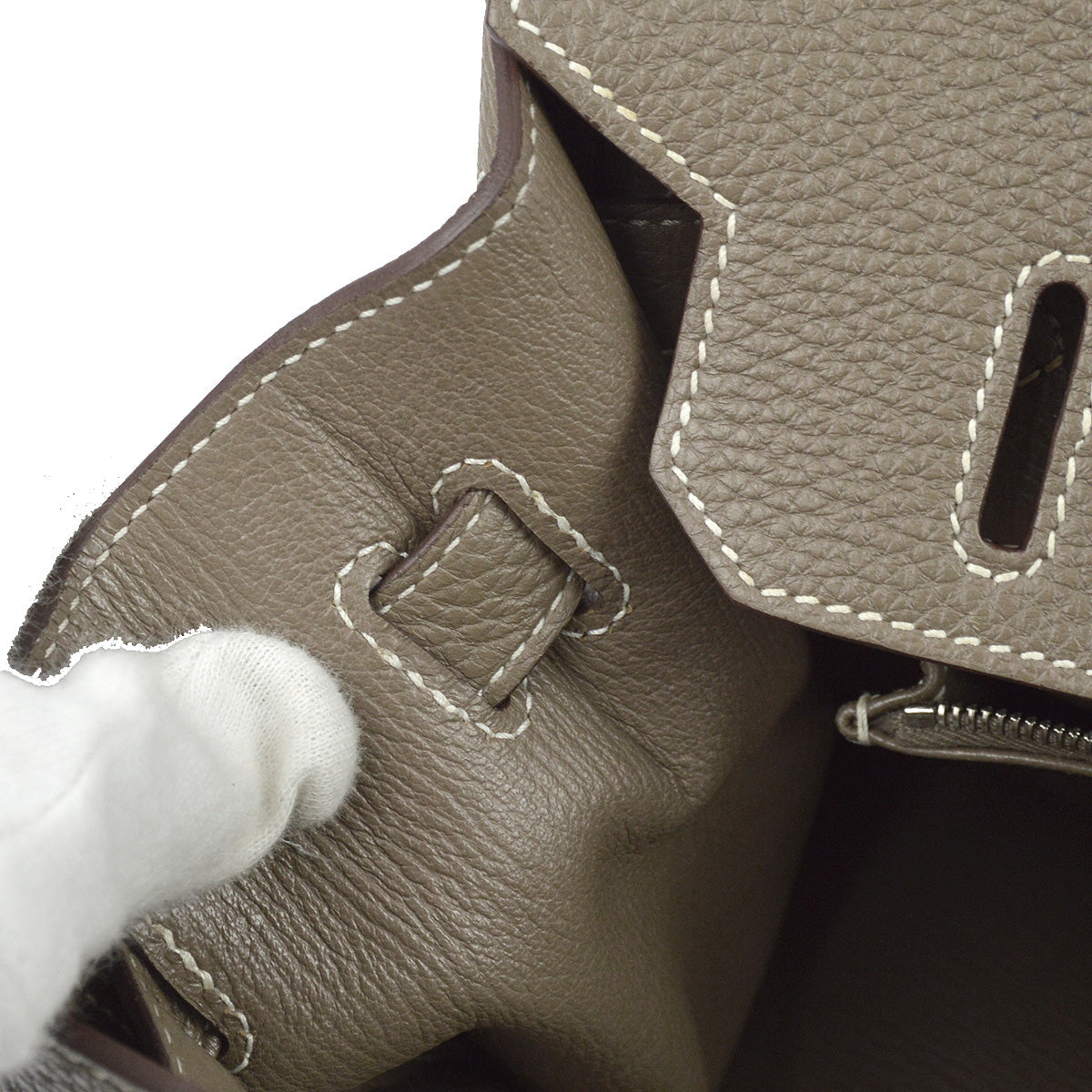 Hermes 2011 Etoupe Gray Taurillon Clemence Birkin 30 Handbag