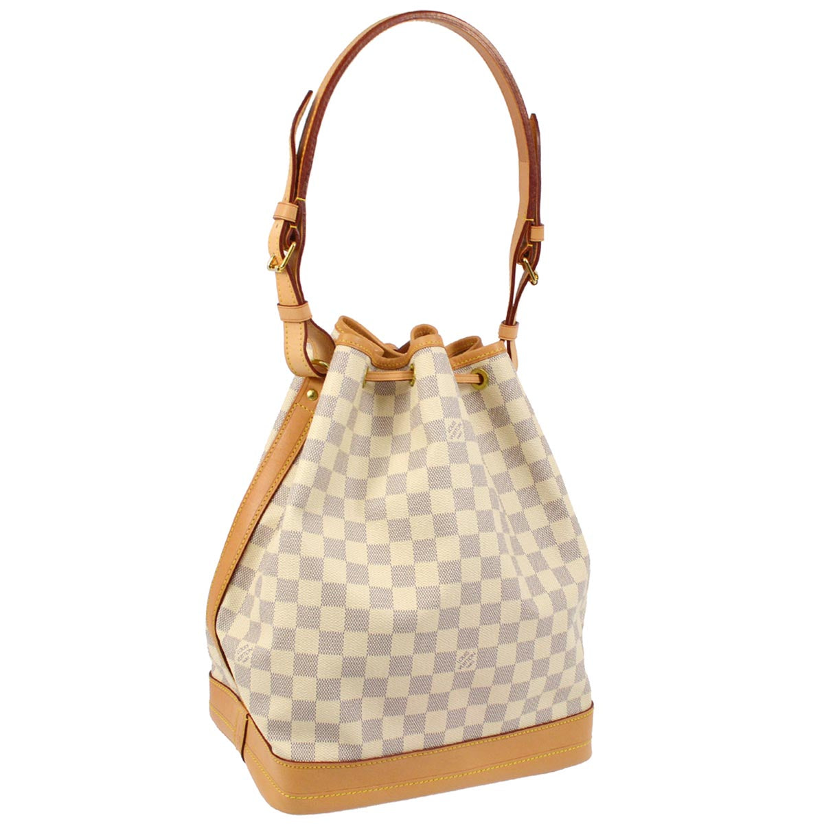 Louis Vuitton 2022 Damier Azur Noe Drawstring Shoulder Bag N42222