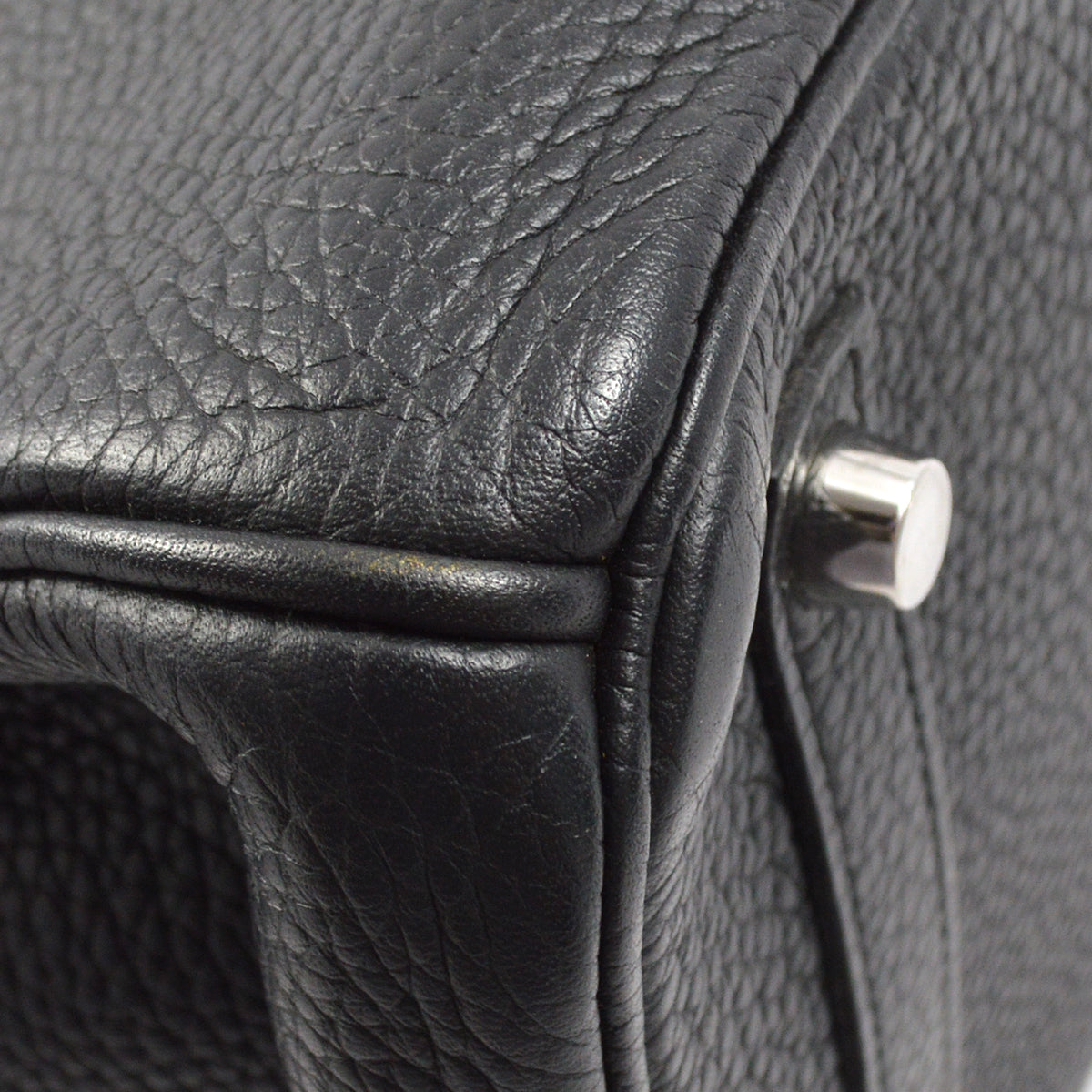 Hermes Black Taurillon Clemence Birkin 30 Handbag