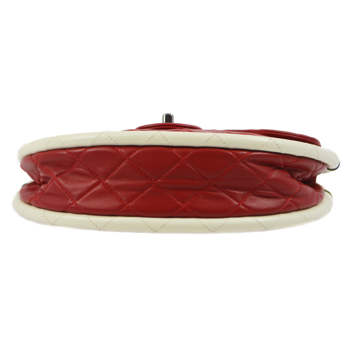 Chanel 2013-2014 Red Lambskin Hula Hoop Handbag