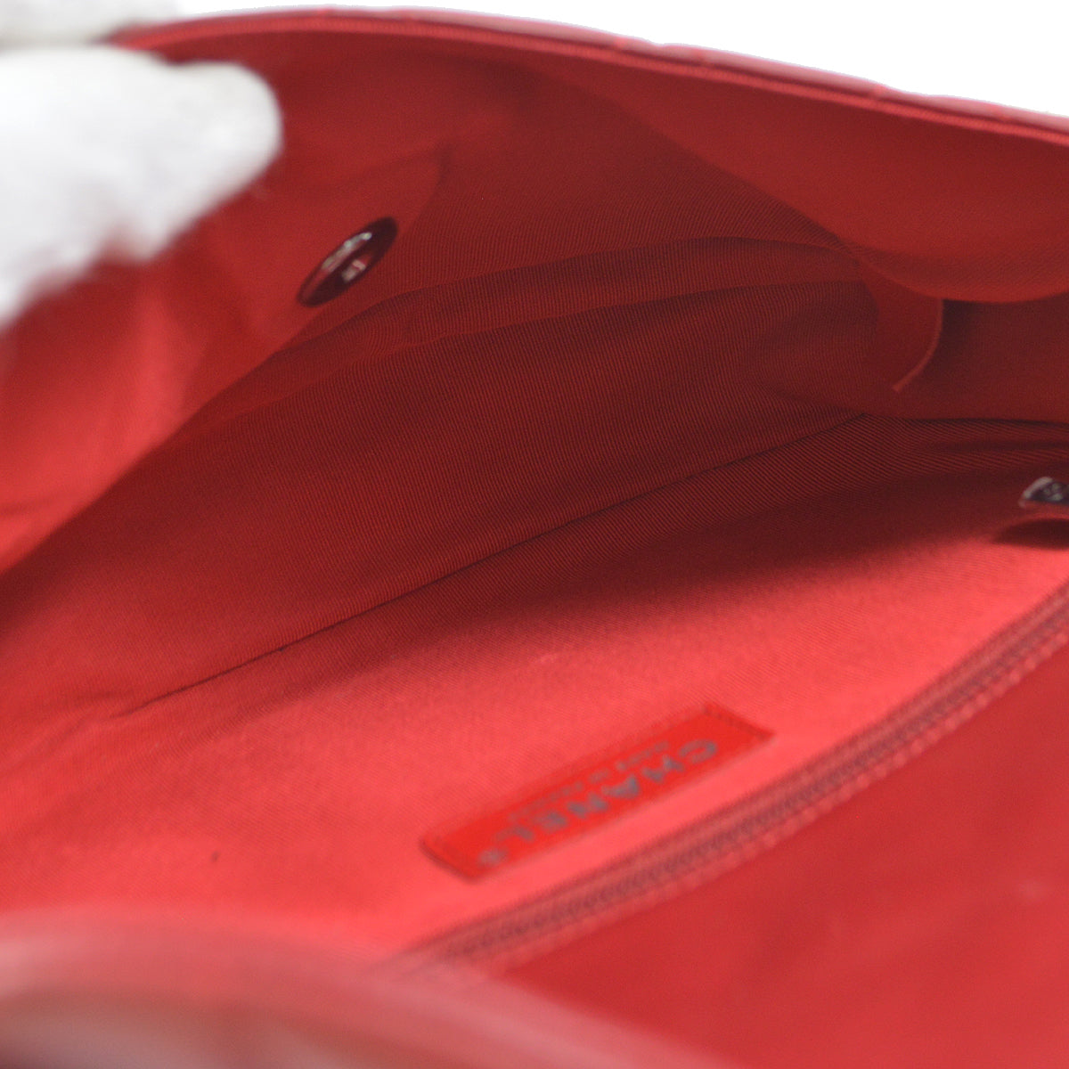 Chanel 2013-2014 Red Lambskin Hula Hoop Handbag
