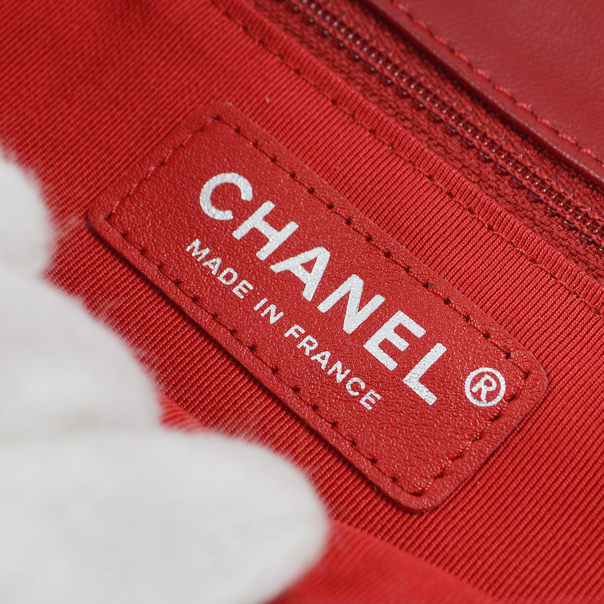 Chanel Red Lambskin Hula Hoop Handbag