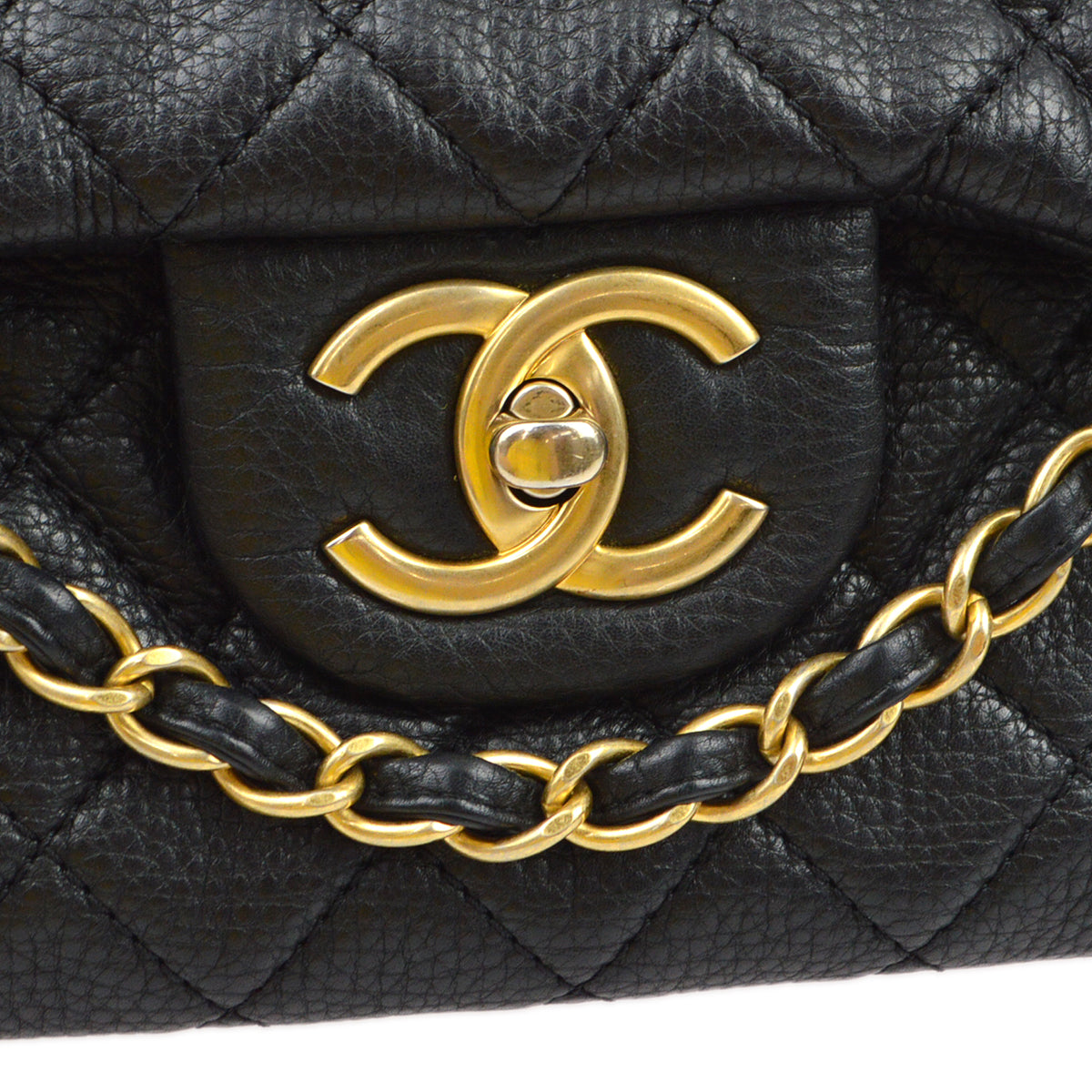 Chanel 2017-2018 Black Calfskin XXL Double Chain Flap Shoulder Bag