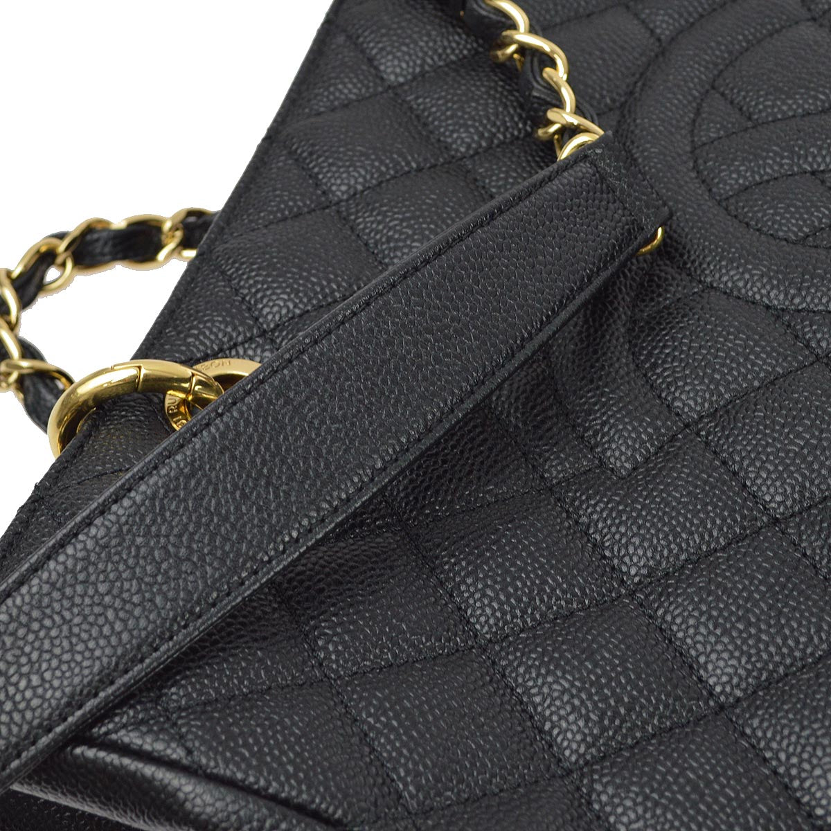 Chanel 2013-2014 Black Caviar Shoulder Tote Bag