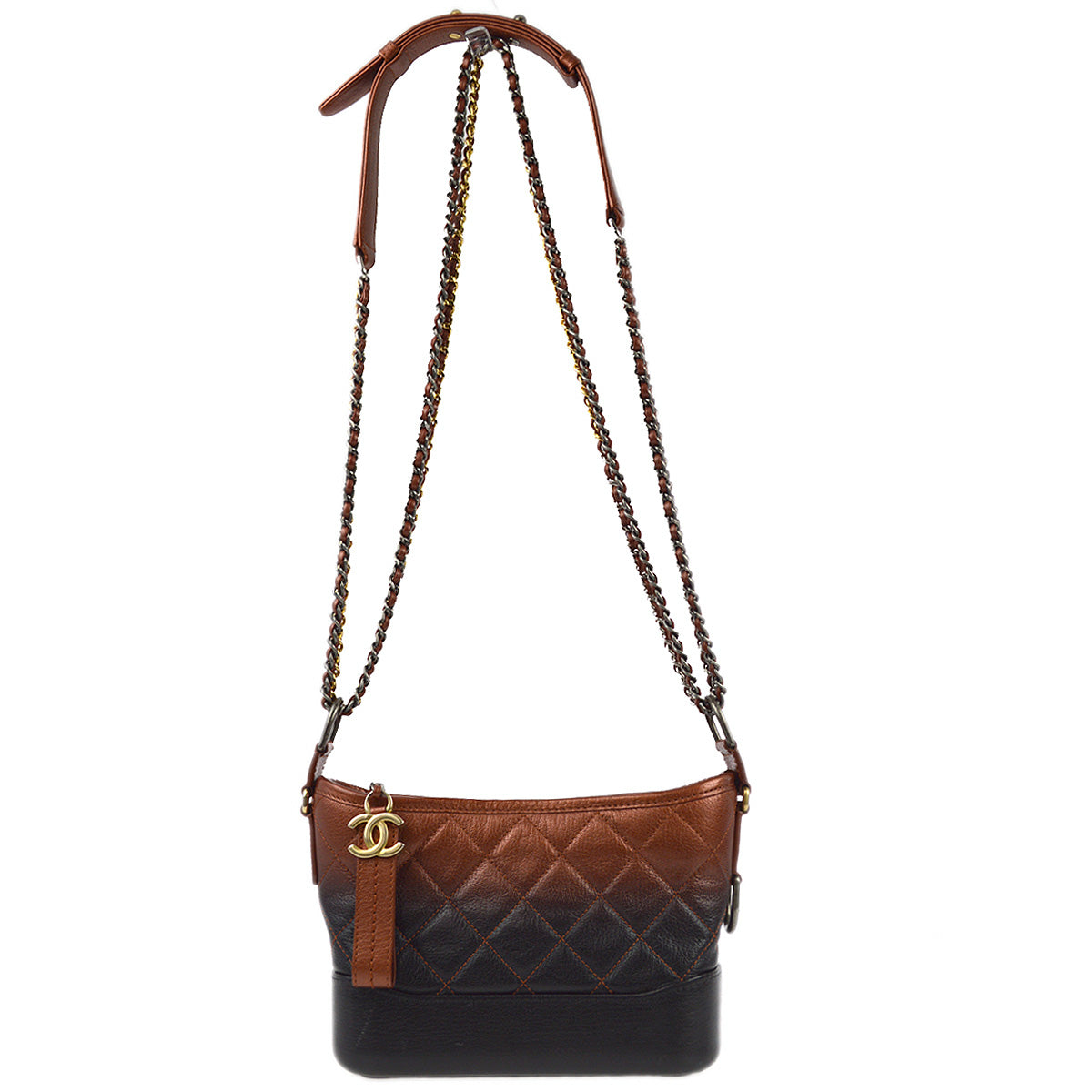 Chanel 2018-2019 Black Calfskin Gabrielle Shoulder Bag