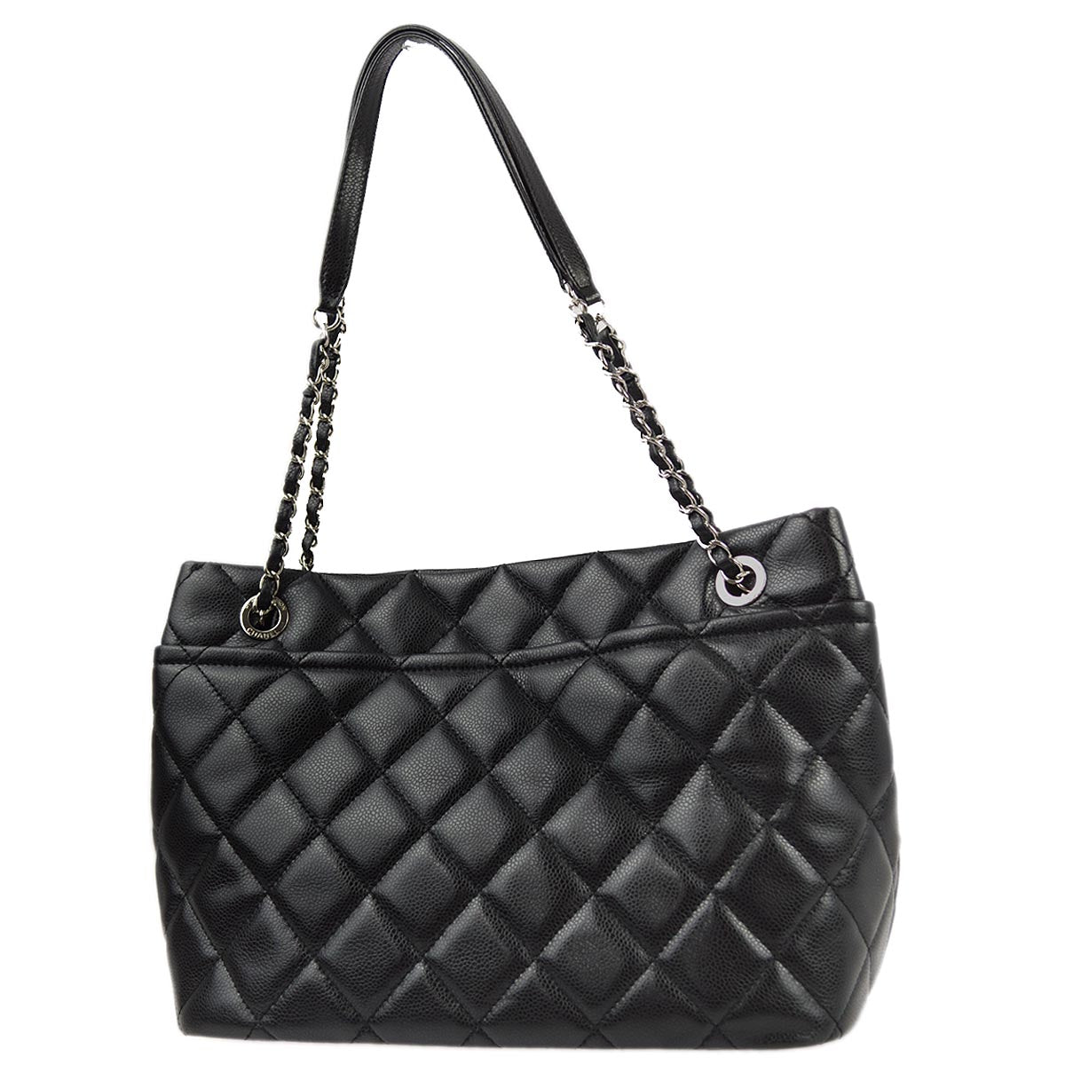 Chanel 2012-2013 Black Caviar Shoulder Tote Bag