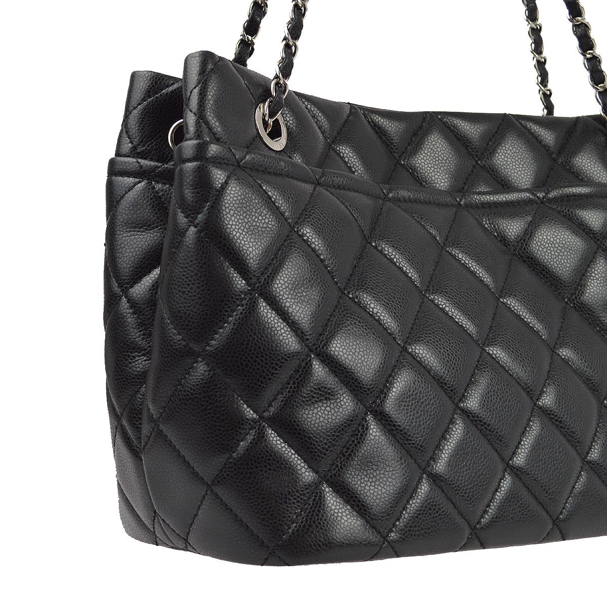 Chanel 2012-2013 Black Caviar Shoulder Tote Bag
