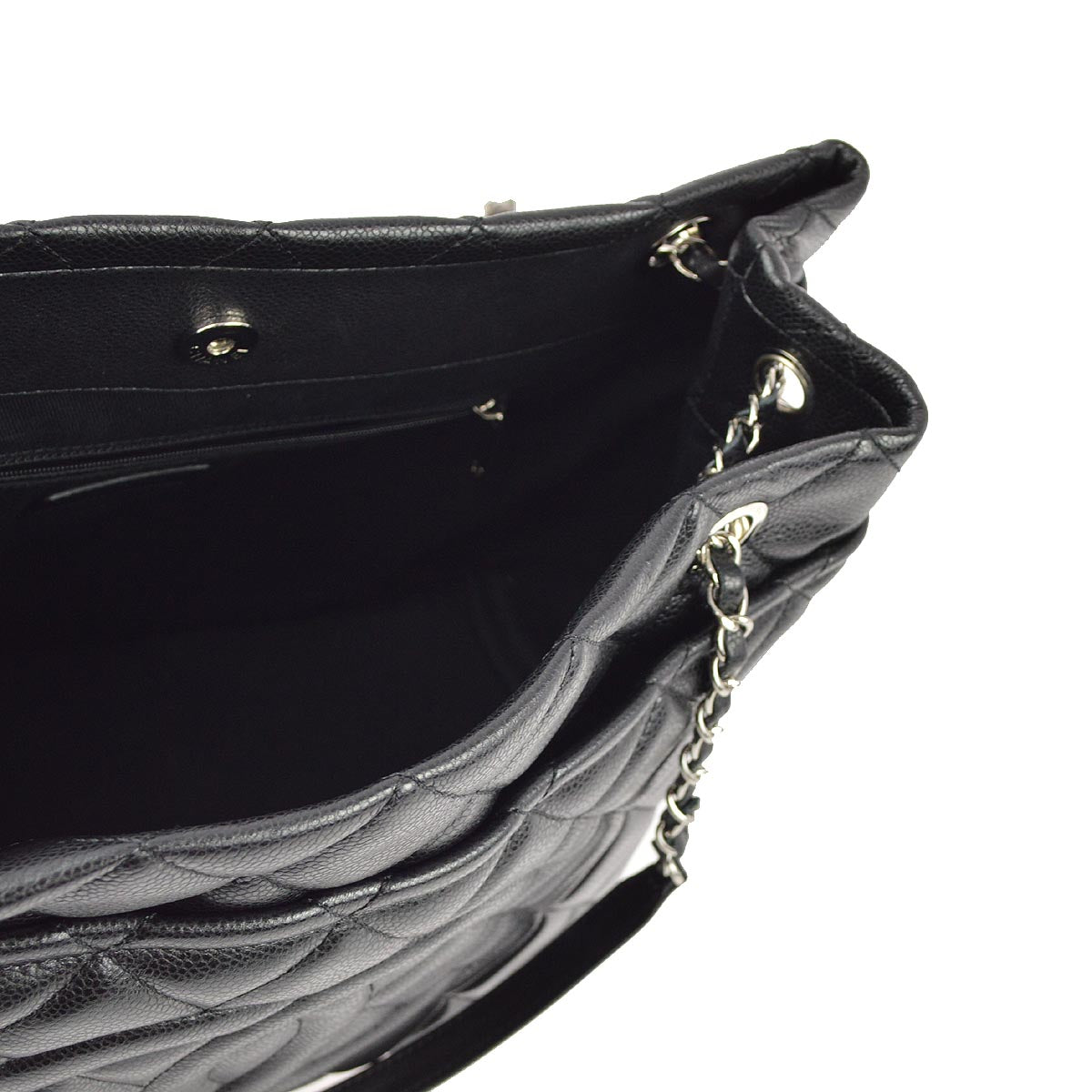 Chanel 2012-2013 Black Caviar Shoulder Tote Bag