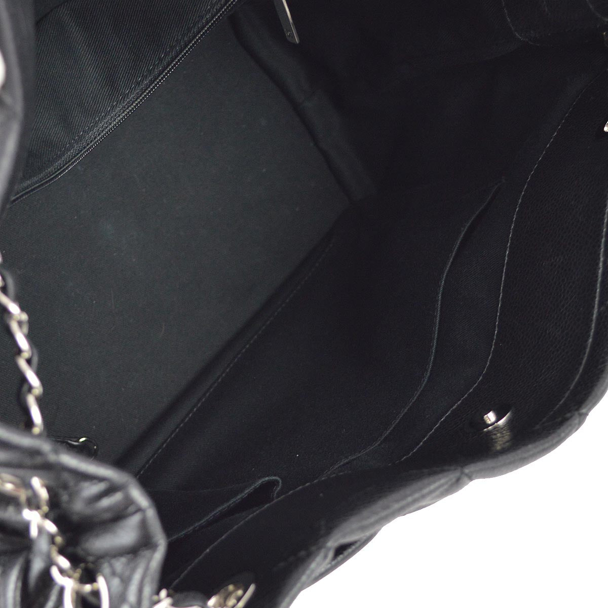 Chanel 2012-2013 Black Caviar Shoulder Tote Bag