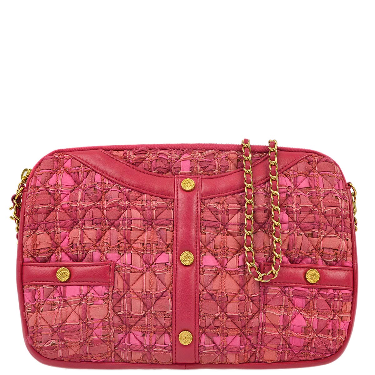 Chanel 2017 Pink Tweed Girl Chanel Shoulder Bag