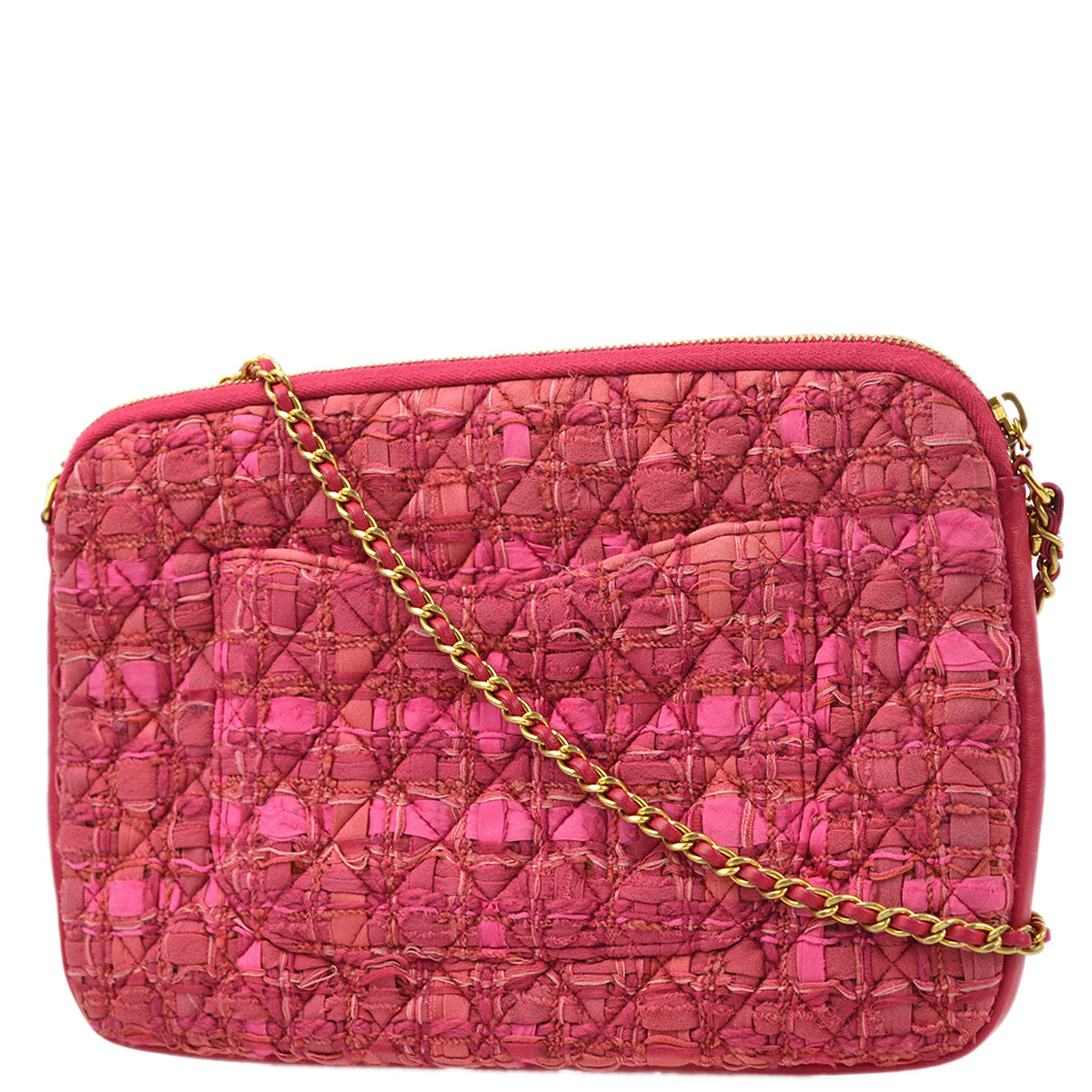 Chanel 2017 Pink Tweed Girl Chanel Shoulder Bag