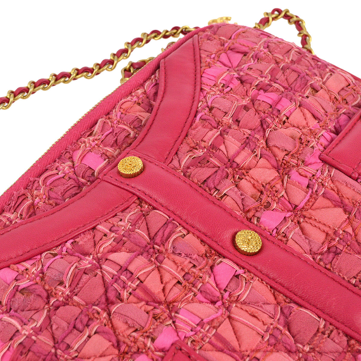 Chanel 2017 Pink Tweed Girl Chanel Shoulder Bag