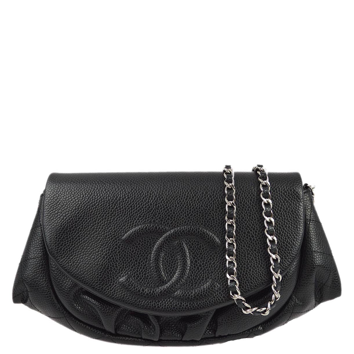 Chanel 2013-2014 Black Caviar WOC Wallet On Chain