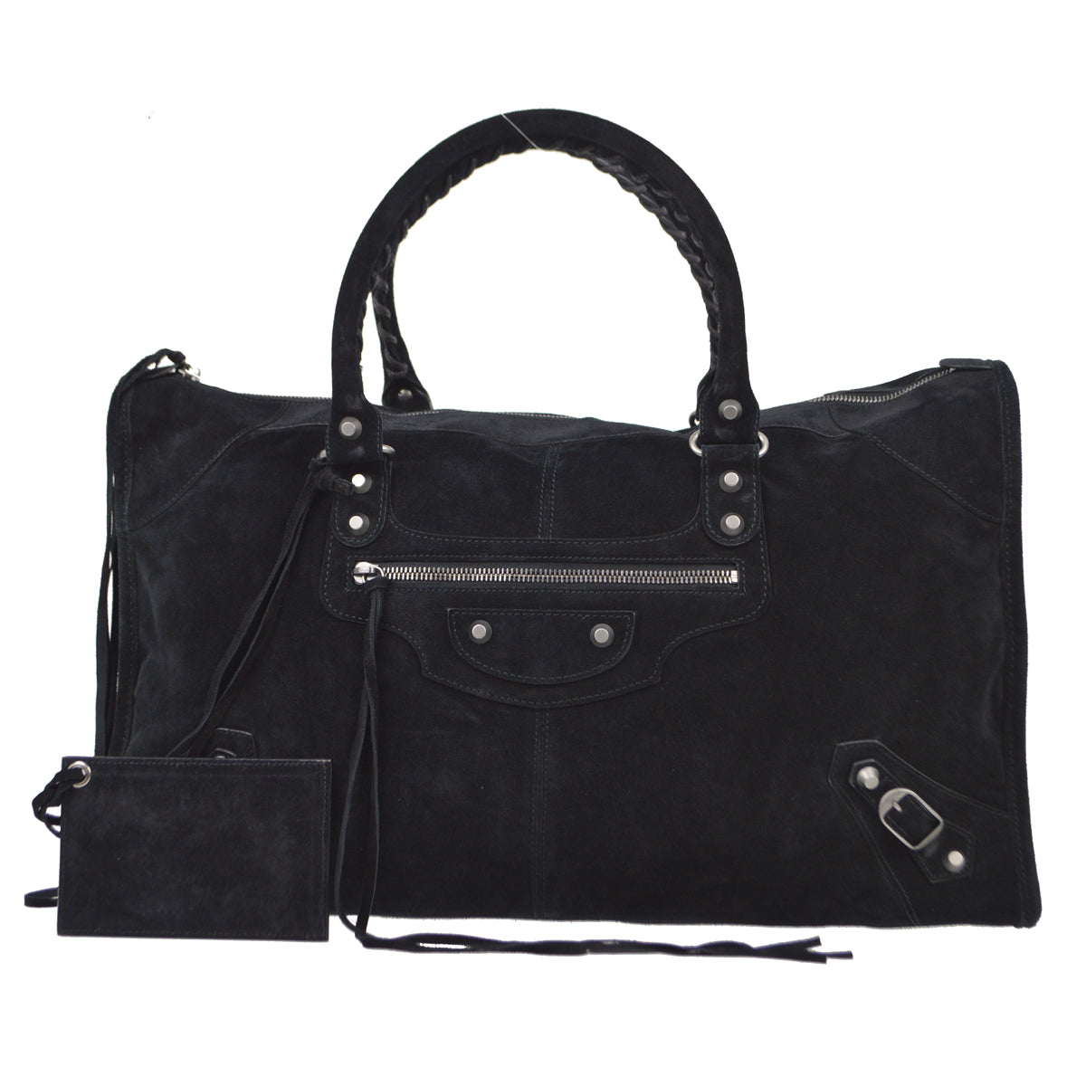 Balenciaga Black Suede Classic City Baby Daim Handbag