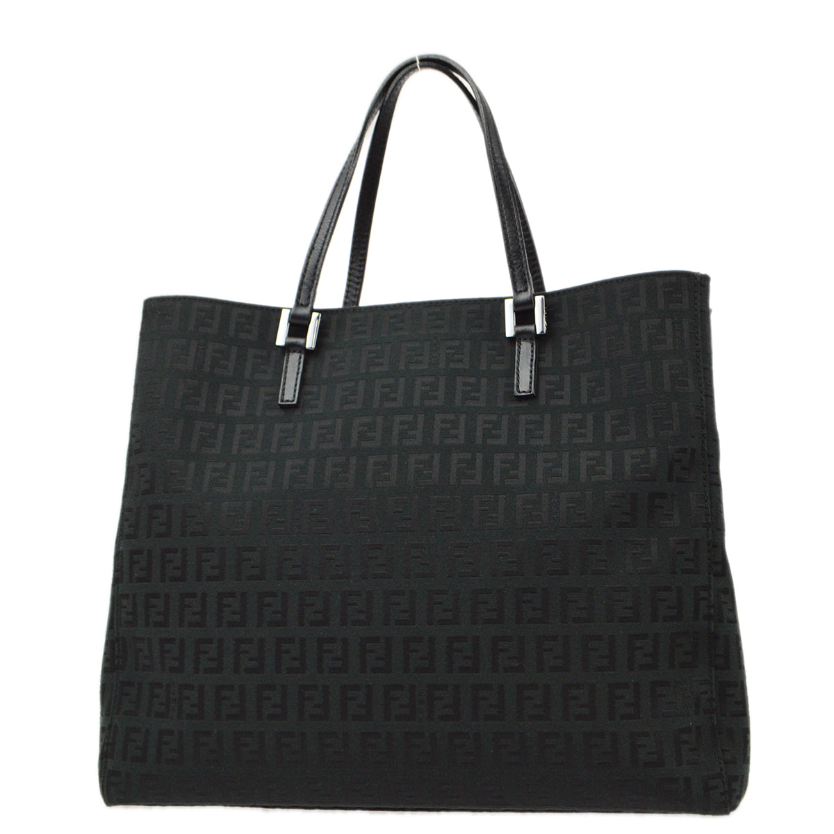Fendi Black Zucchino Tote Handbag