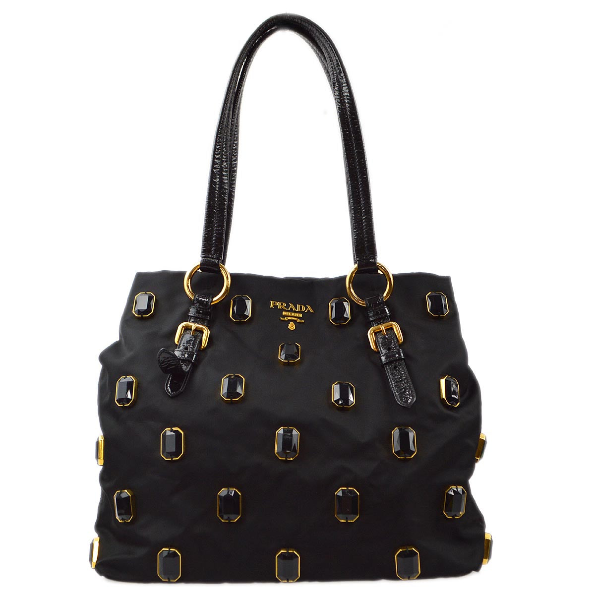Prada Black Nylon Tote Handbag