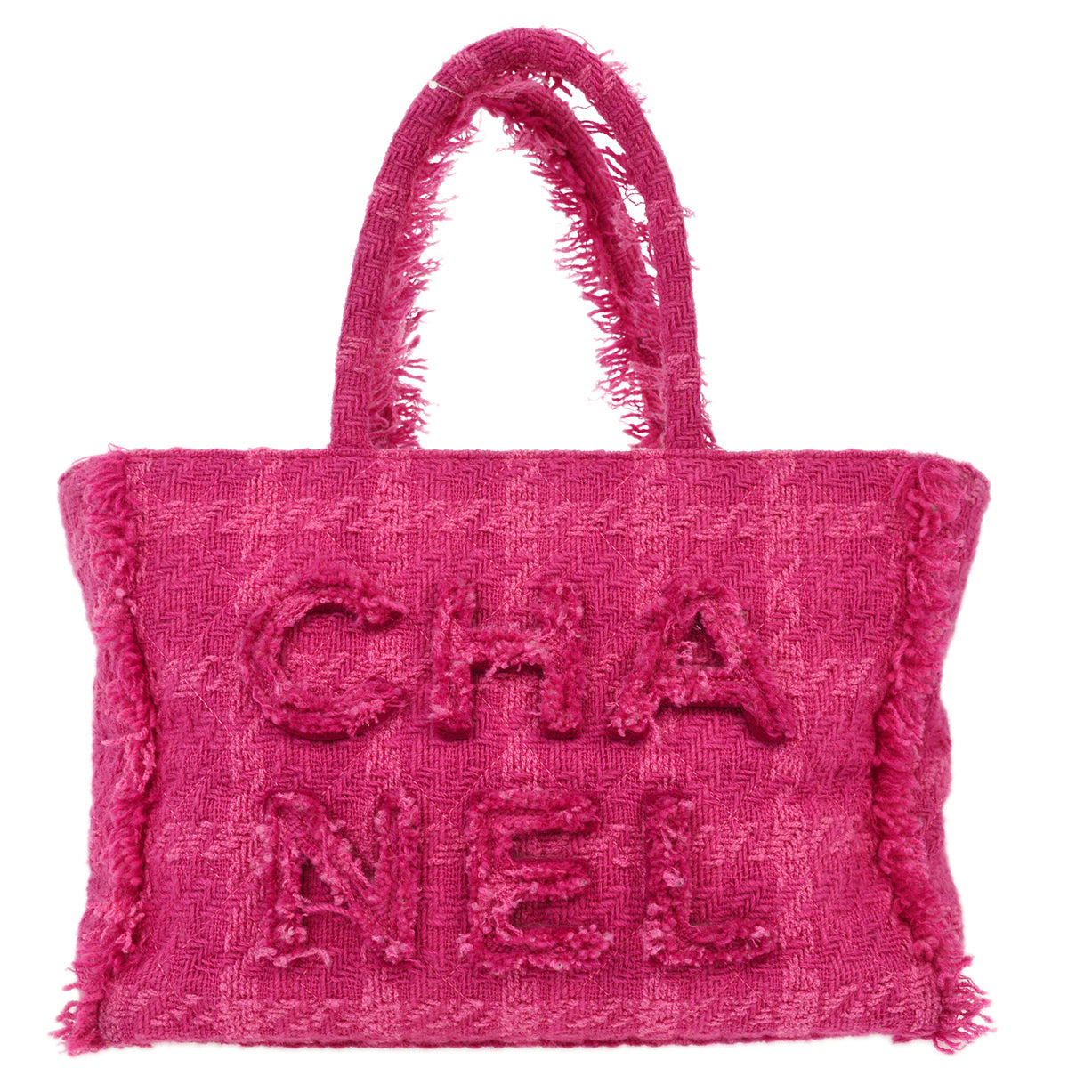 Chanel 2019 Pink Tweed Tote Handbag