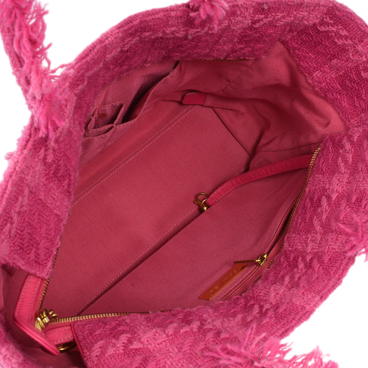 Chanel 2019 Pink Tweed Tote Handbag