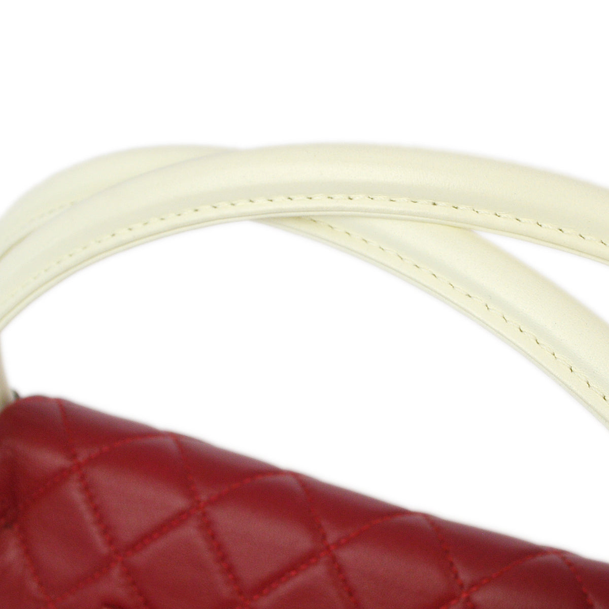 Chanel Red Lambskin Hula Hoop Handbag