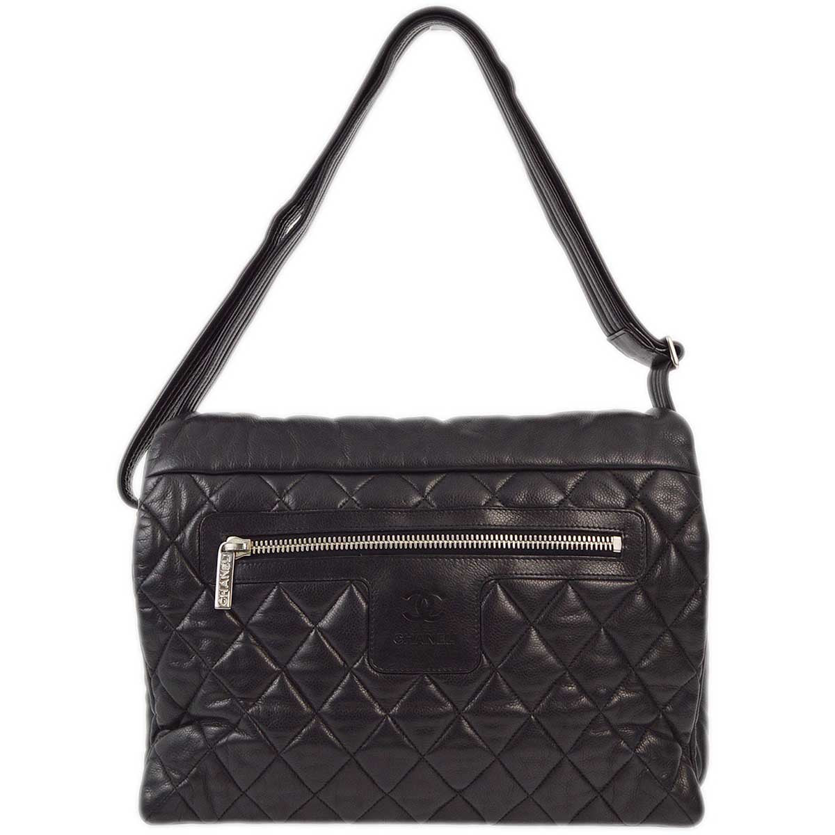 Chanel 2009-2010 Black Caviar Coco Cocoon Shoulder Bag