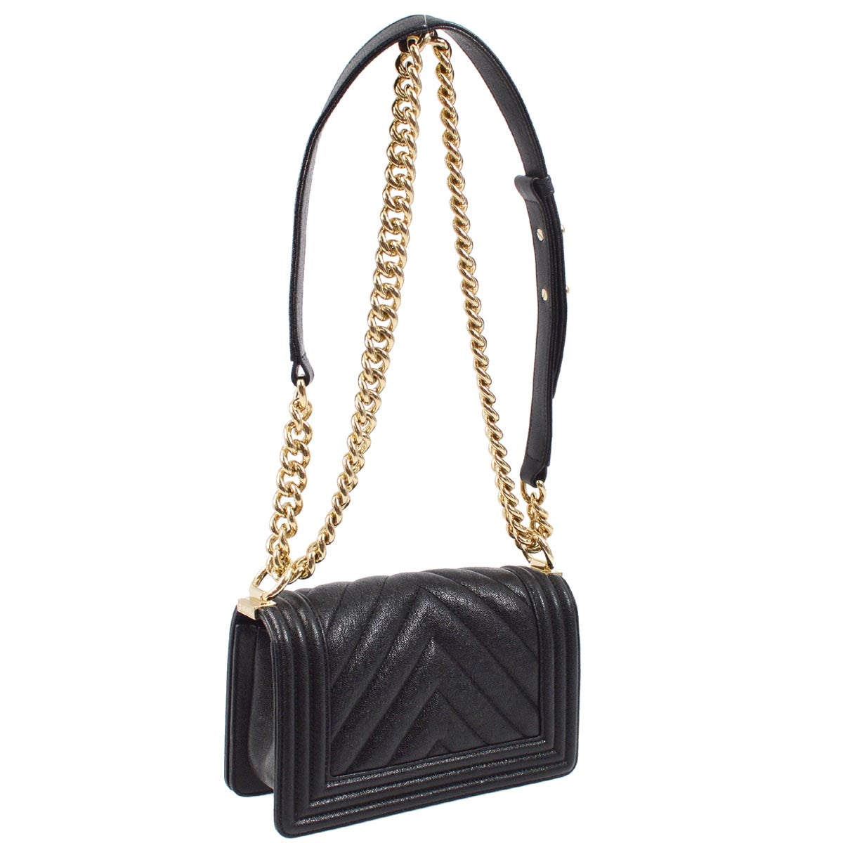 Boy Chanel 2019 Black Caviar Chain Shoulder Bag