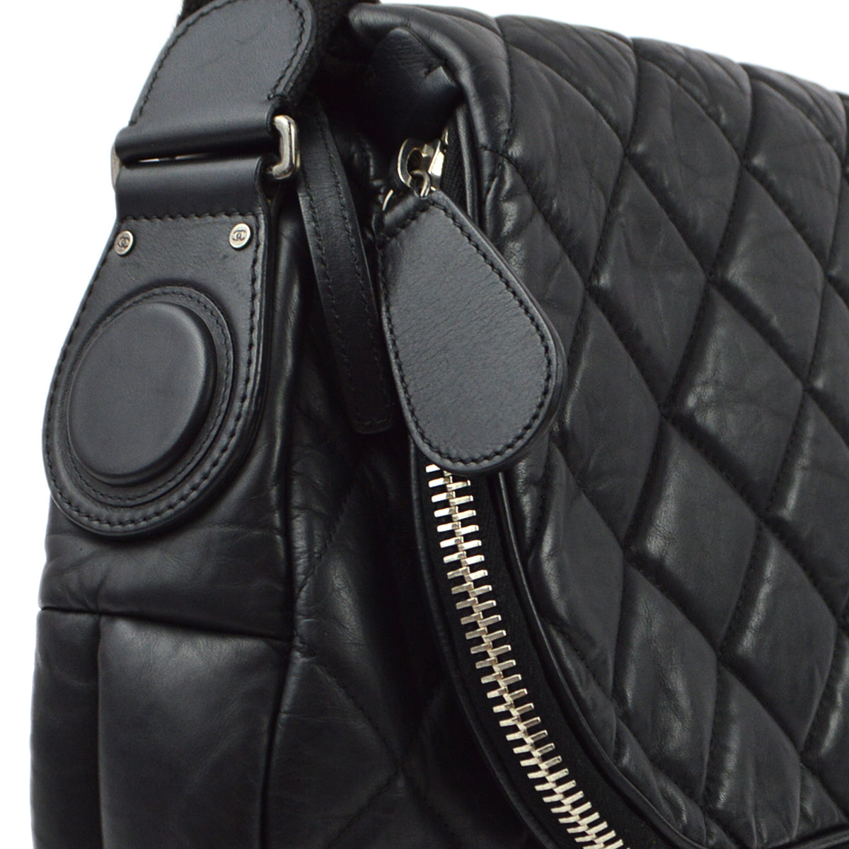 Chanel 2011 Black Nylon Coco Cocoon Shoulder Bag