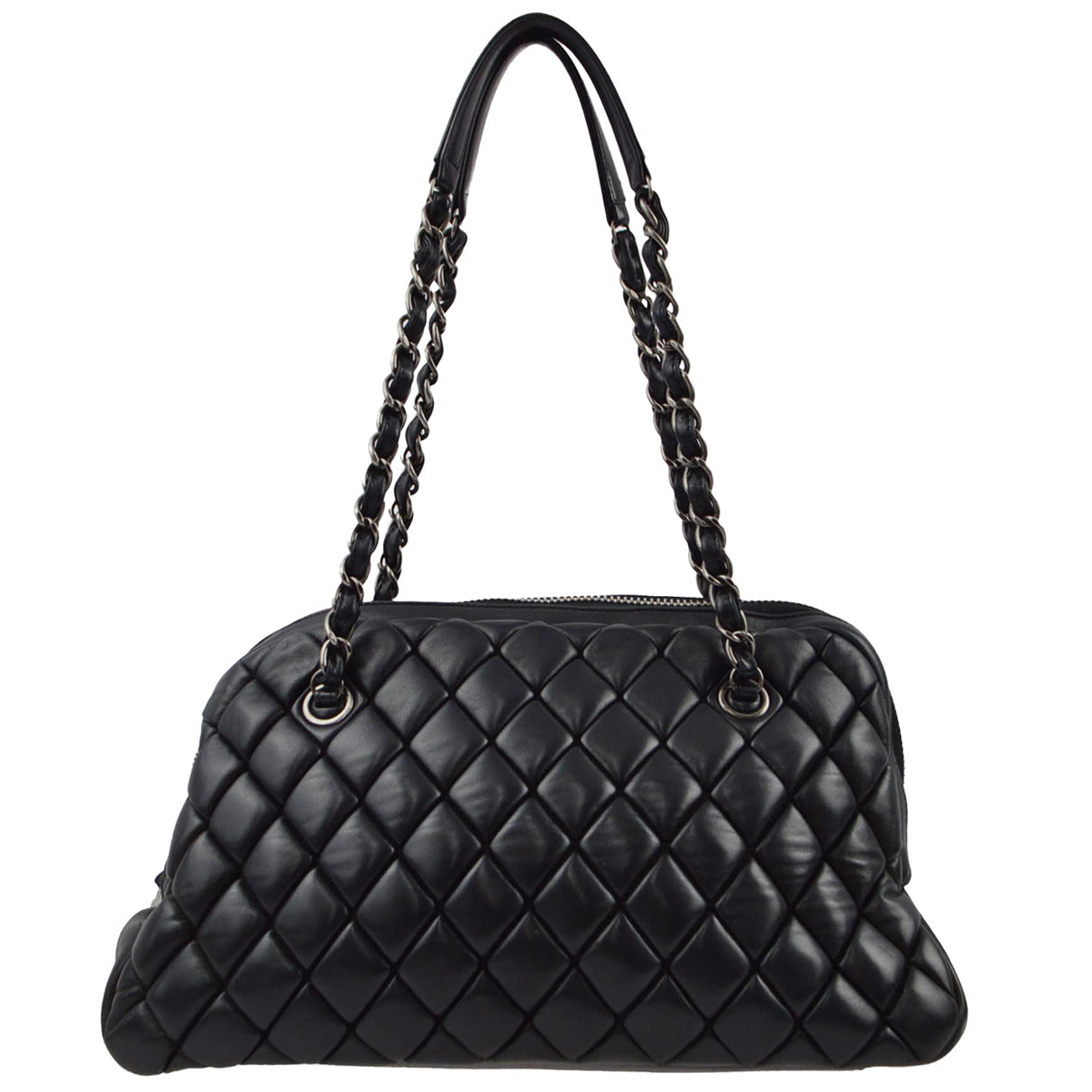 Chanel 2010-2011 Black Lambskin Chain Handbag