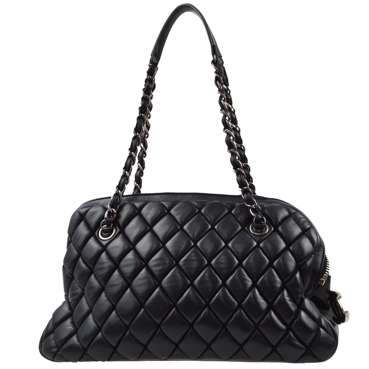 Chanel 2010-2011 Black Lambskin Chain Handbag