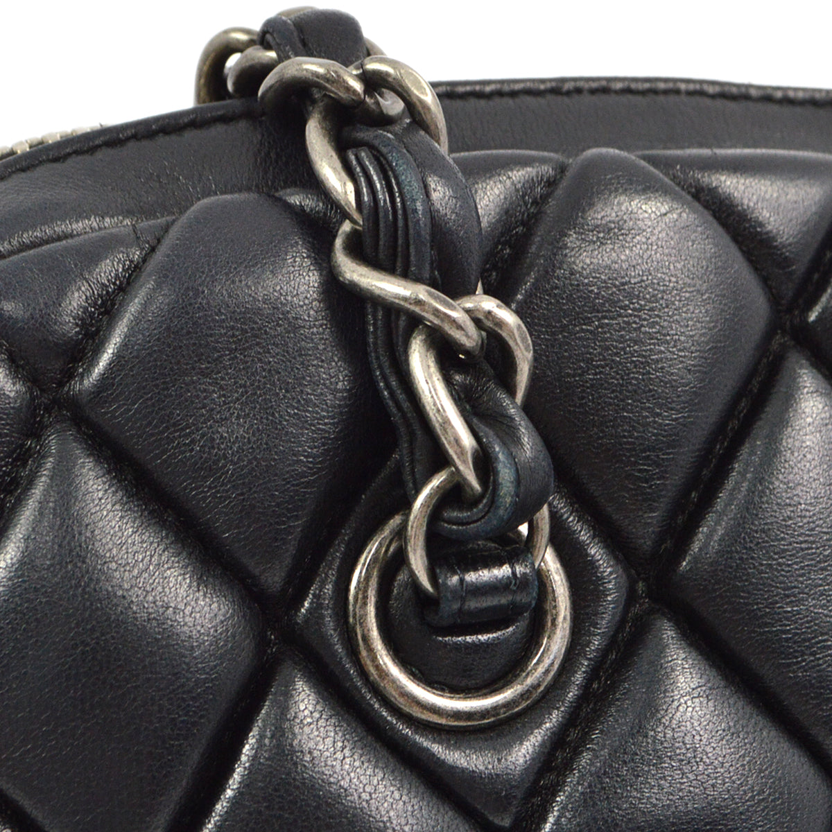 Chanel 2010-2011 Black Lambskin Chain Handbag