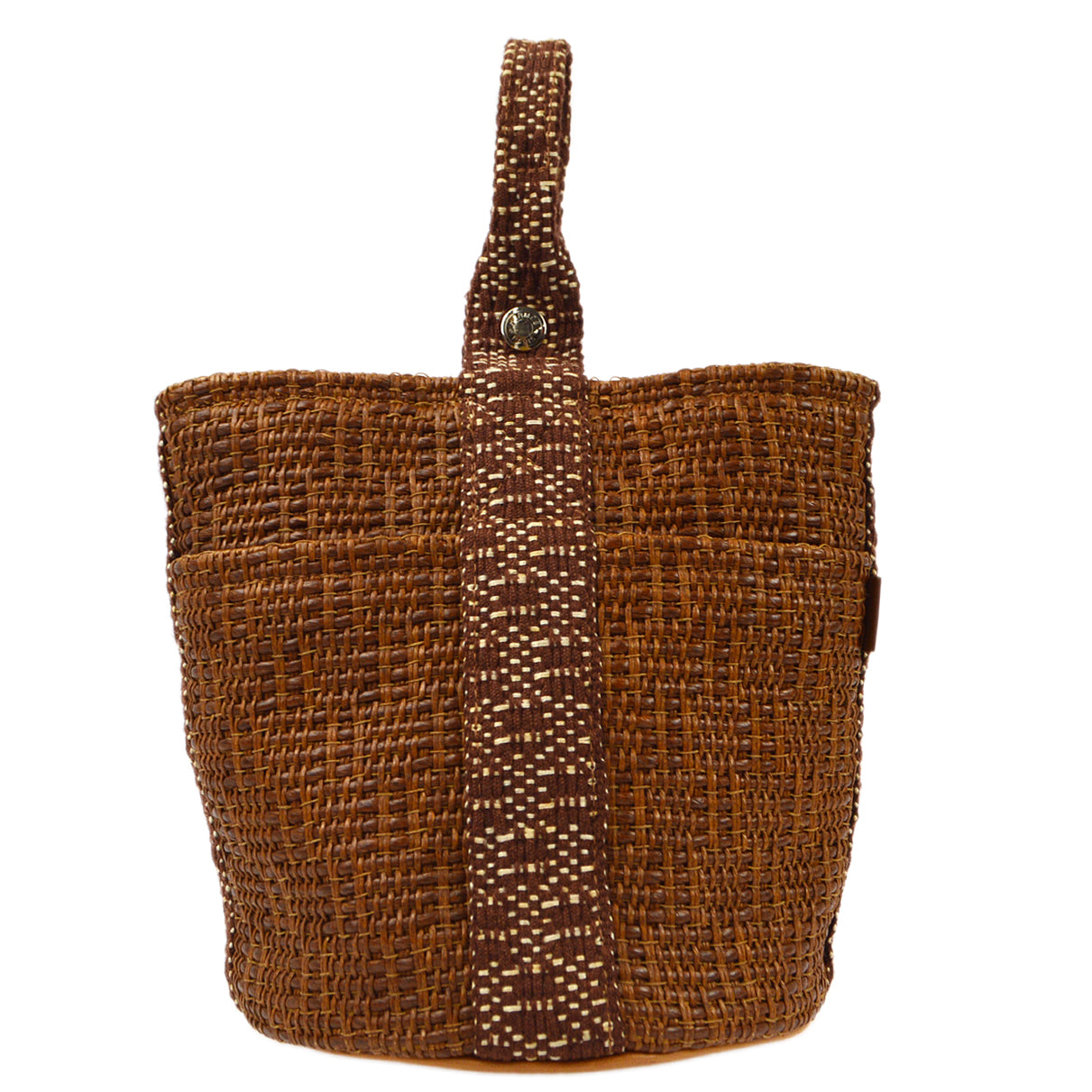 Hermes Brown Cellulose Tamur PM Handbag