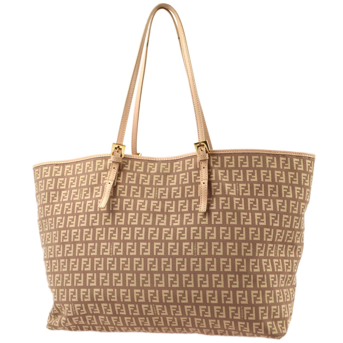 Fendi Pink Zucchino Roll Tote Handbag