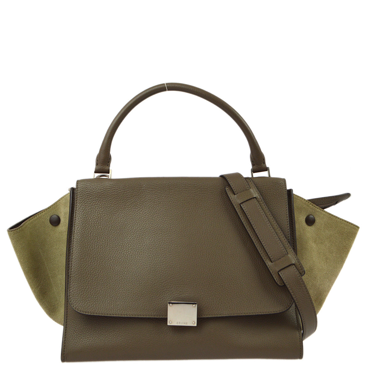 Celine Gray Trapeze 2way Tote Handbag