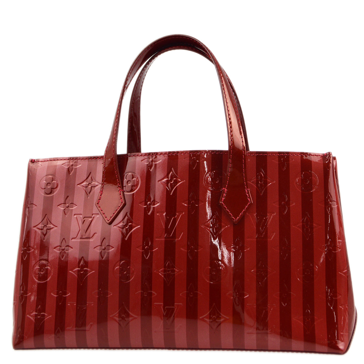 Louis Vuitton 2012 Red Monogram Vernis Wilshire PM Tote Bag M91702