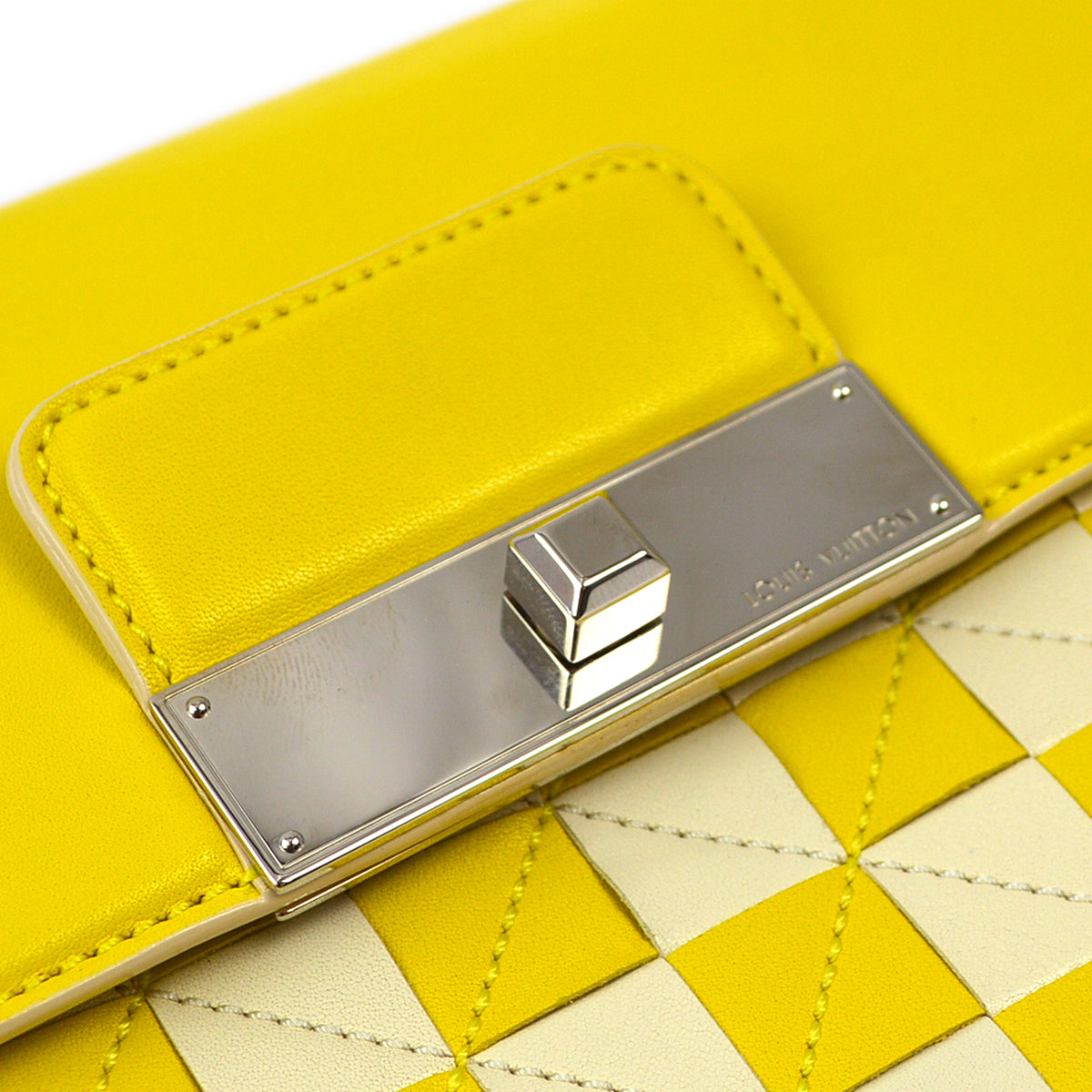 Louis Vuitton 2013 Yellow Damier Collection Envelope East West Handbag