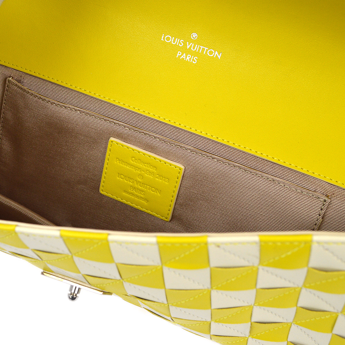 Louis Vuitton 2013 Yellow Damier Collection Envelope East West Handbag