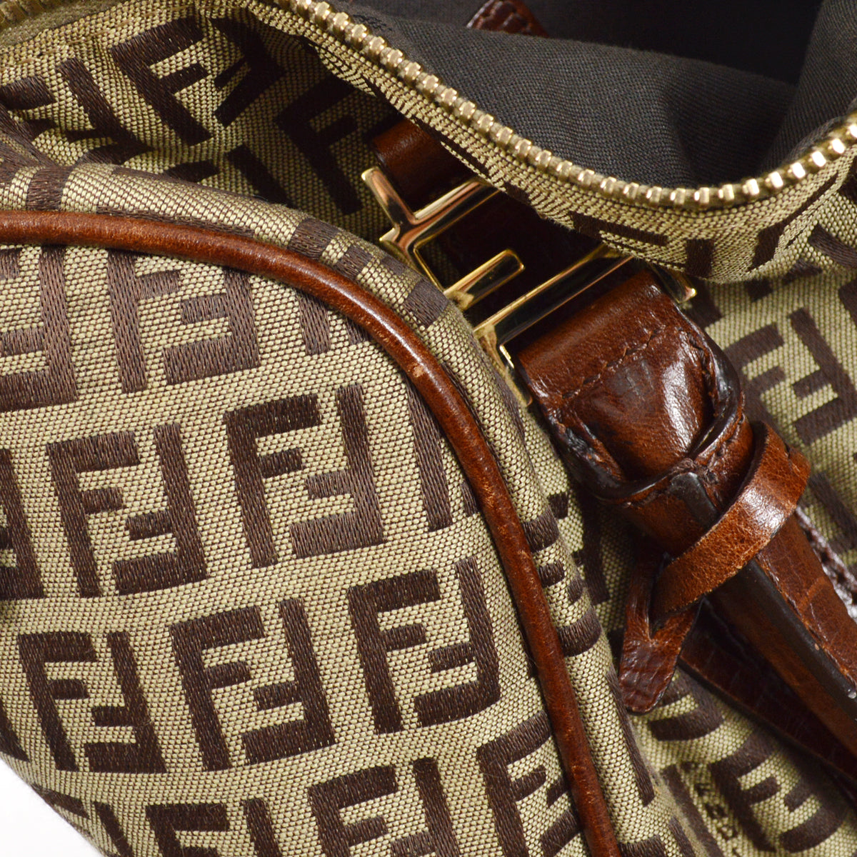 Fendi Brown Zucchino Handbag