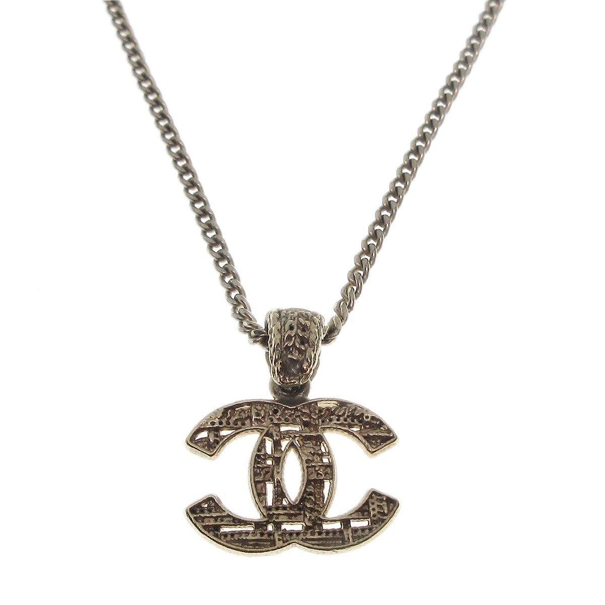 Chanel Gold CC Pendant Necklace A14A