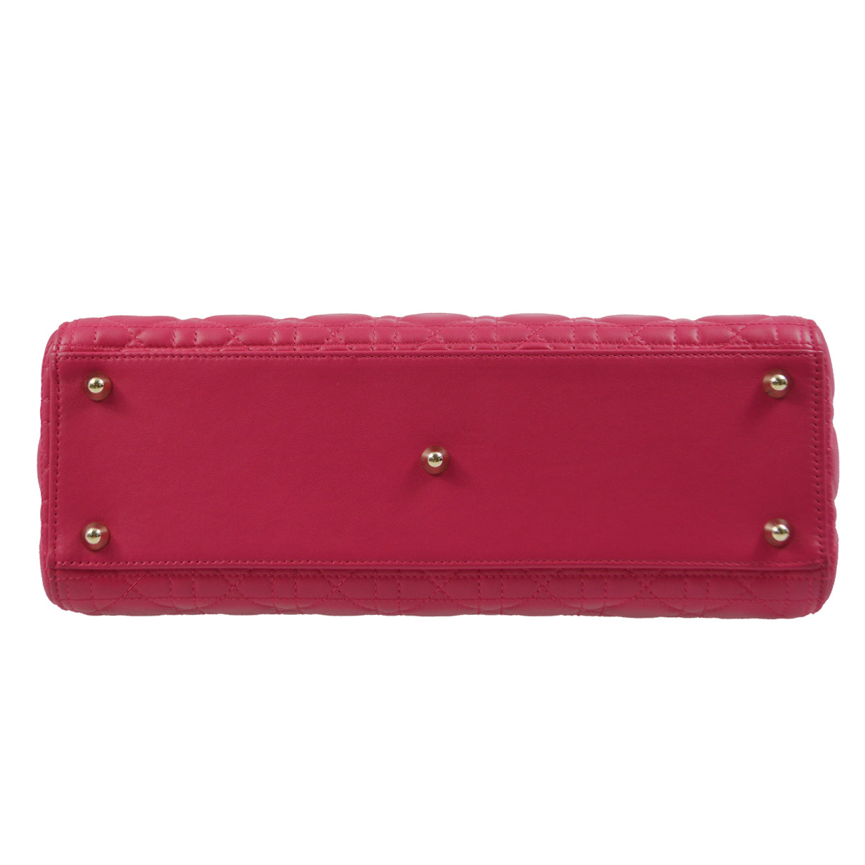 Christian Dior 2014 Pink Lambskin Lady Dior Cannage 2way Handbag