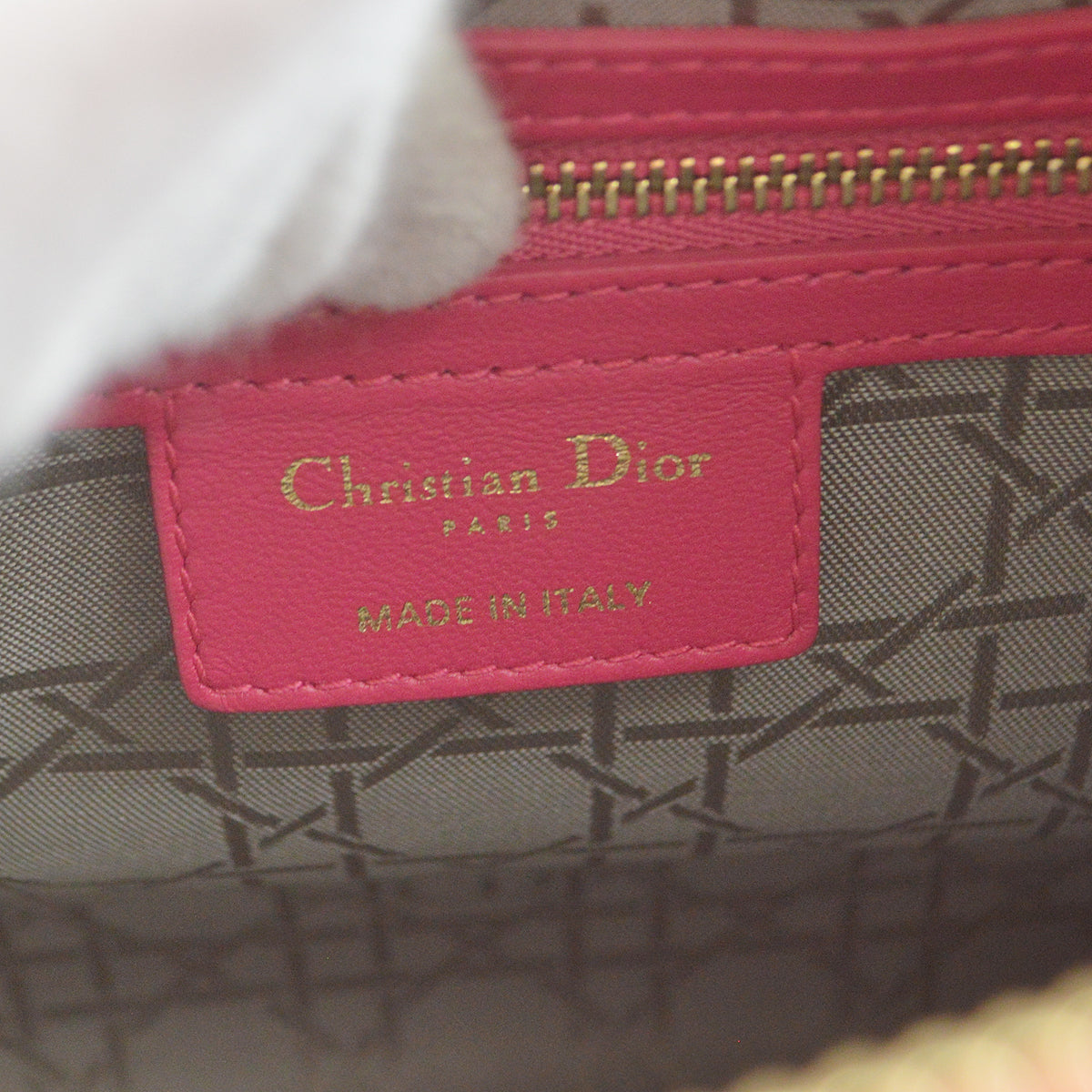 Christian Dior 2014 Pink Lambskin Lady Dior Cannage 2way Handbag