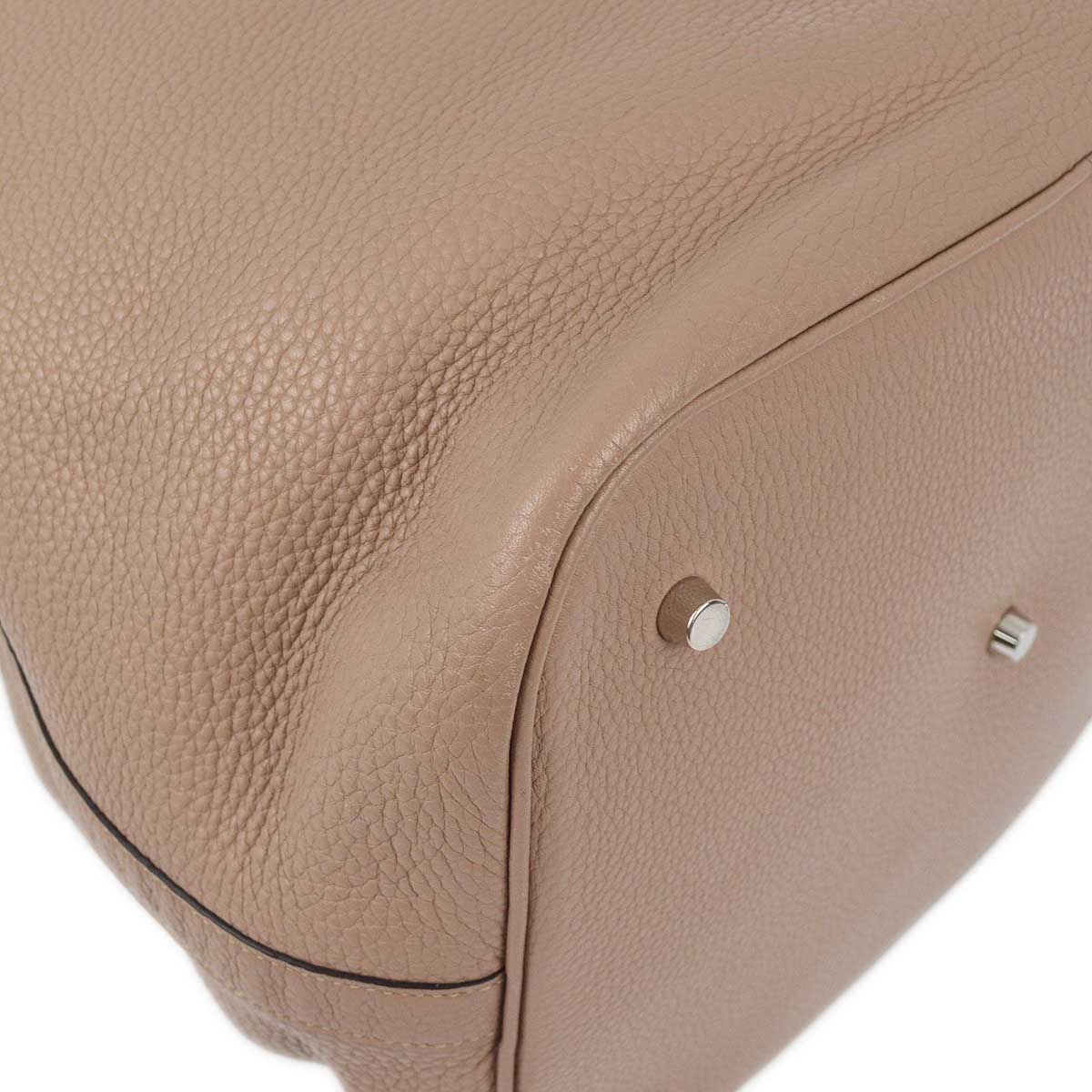 Hermes 2011 Gray Taurillon Clemence Picotin Lock 31 TGM Handbag