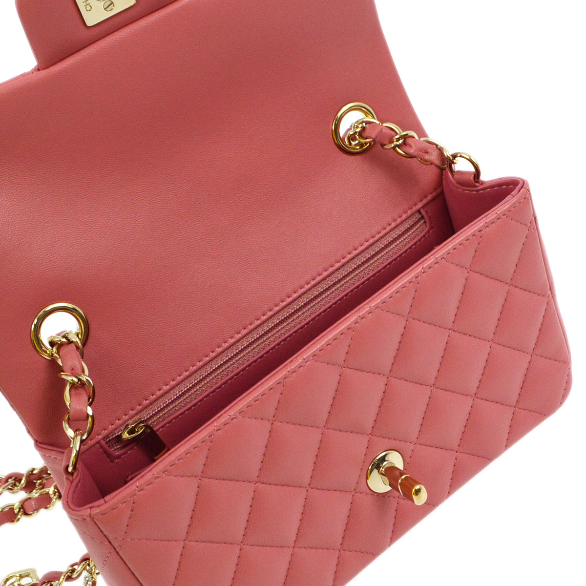 Chanel 2014 Lambskin Valentine Flap Shoulder Bag