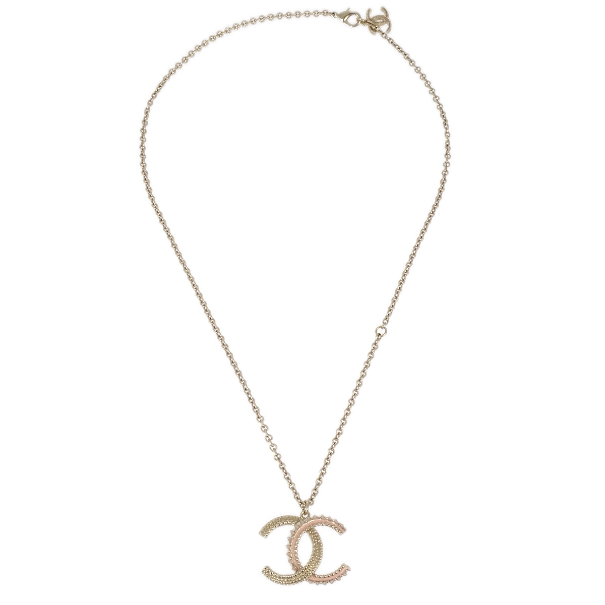 Chanel Gold CC Pendant Necklace B18C