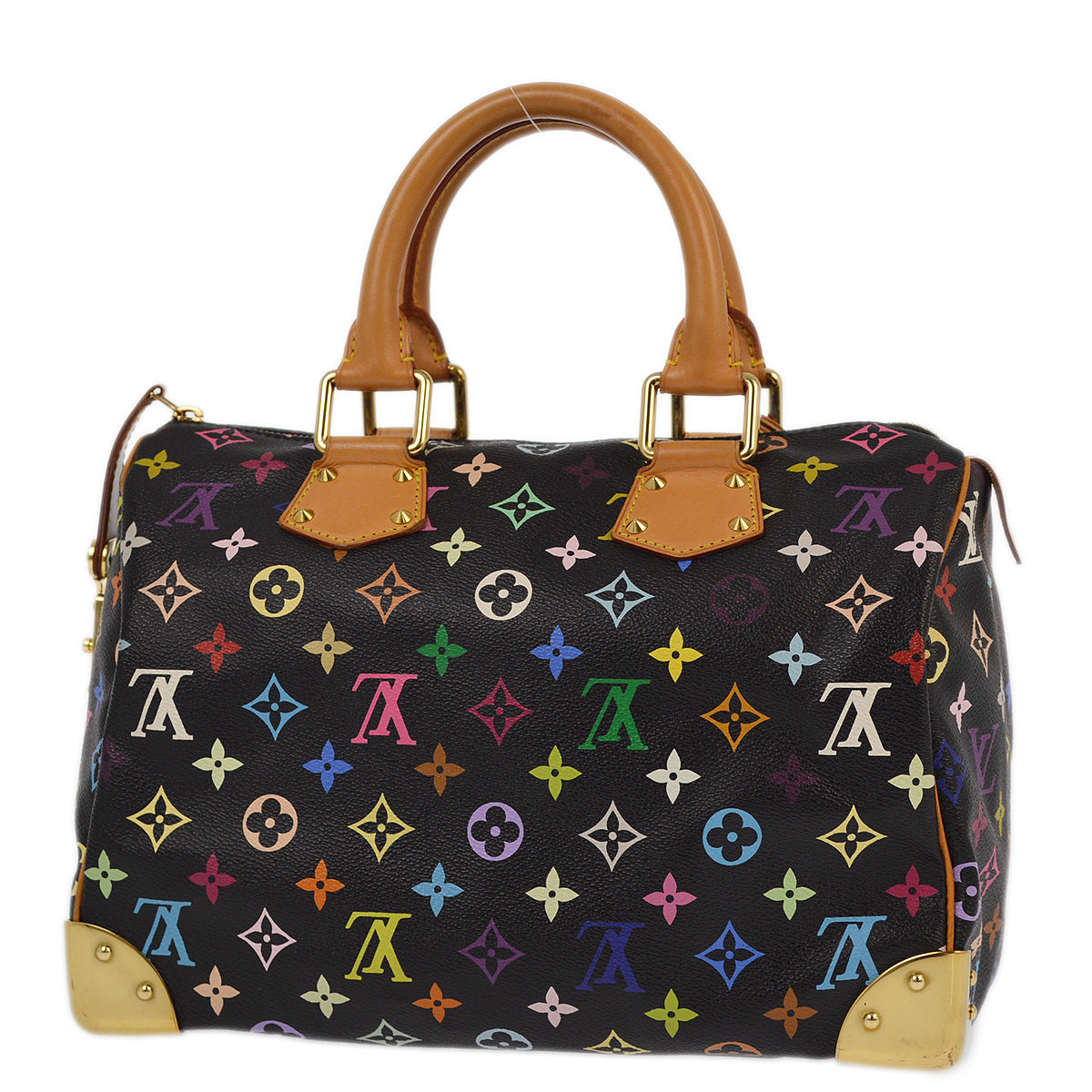 Louis Vuitton 2010 Black Monogram Multicolor Speedy 30 Handbag M92642