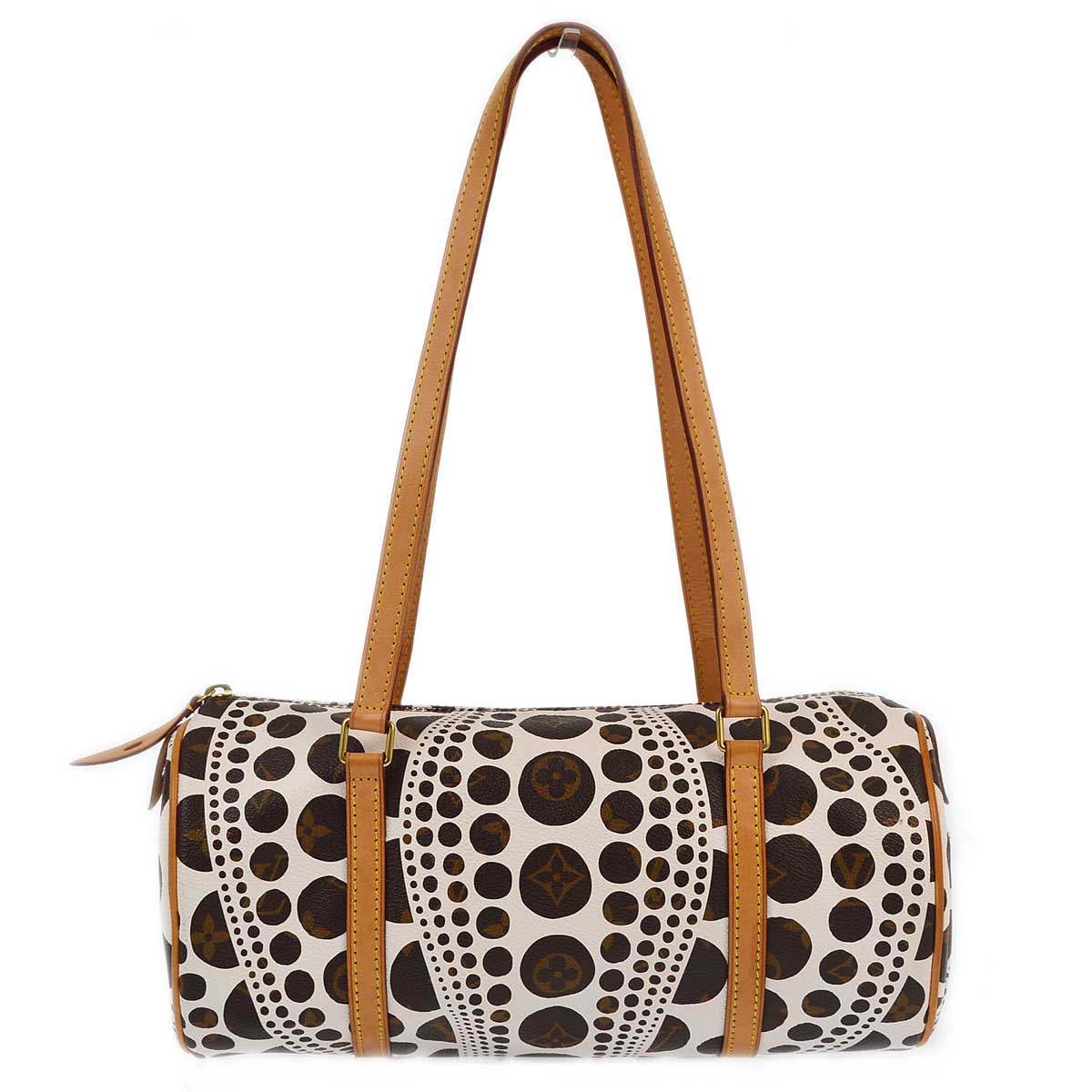 Louis Vuitton 2012 White Pumpkin Dot Papillon GM Handbag M40687