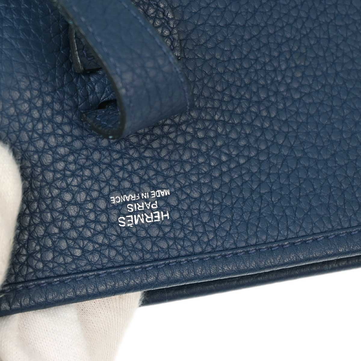 Hermes 2010 Blue Taurillon Clemence Evelyne 3 29 PM Shoulder Bag
