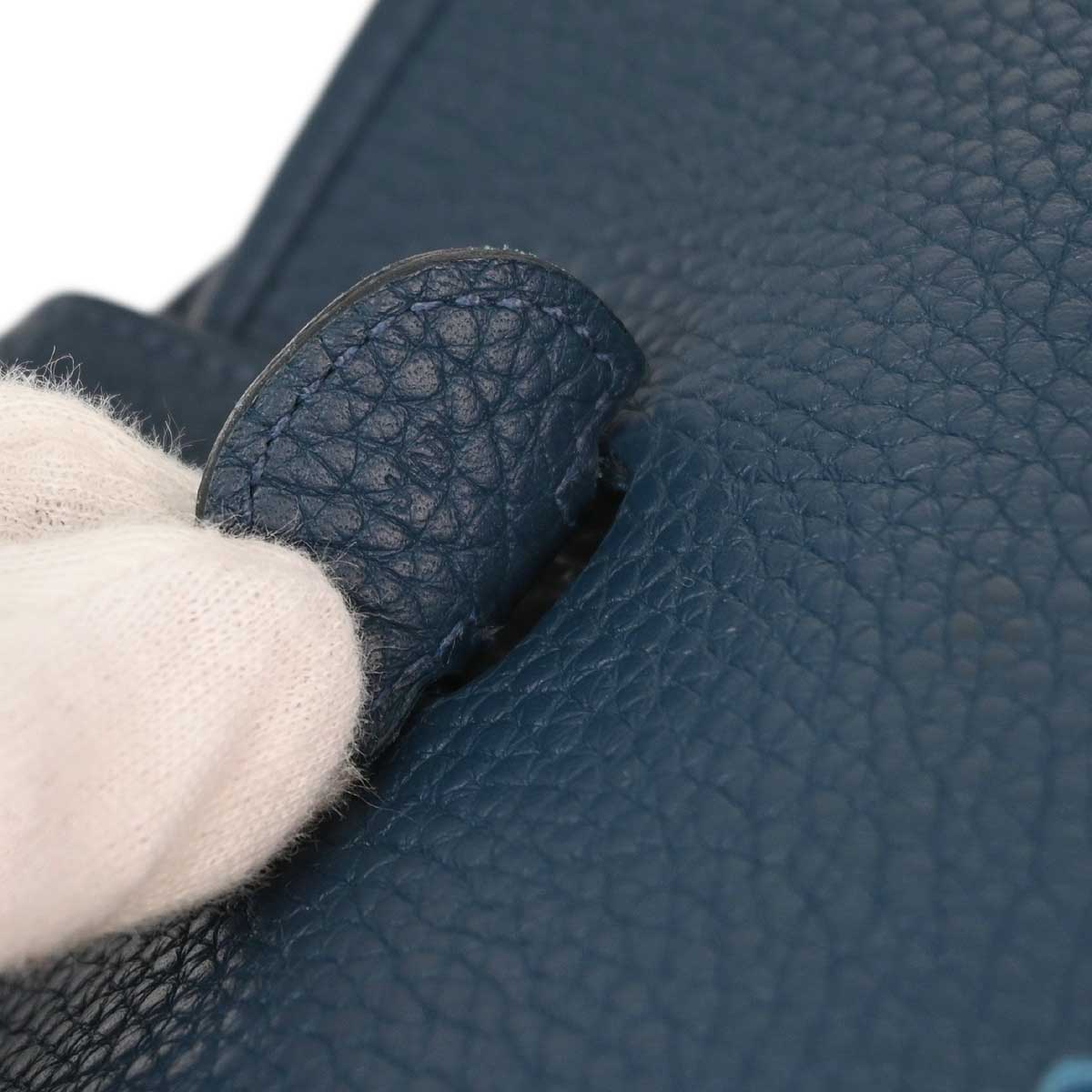 Hermes 2010 Blue Taurillon Clemence Evelyne 3 29 PM Shoulder Bag