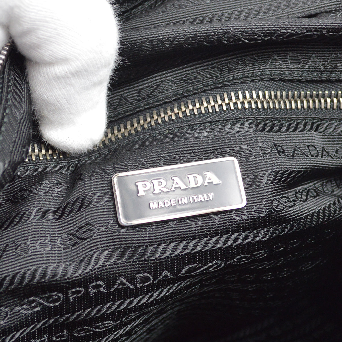 Prada Black Nylon 2way Tote Handbag