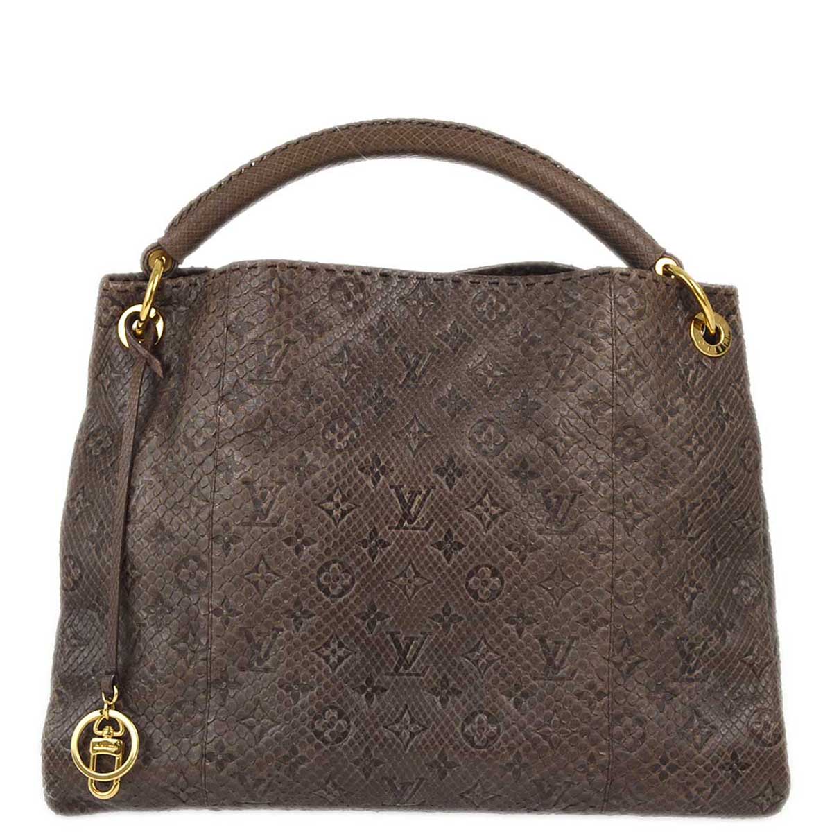 Louis Vuitton * 2011 Gris Monogram Exotic Artsy MM Hobo Handbag M90886