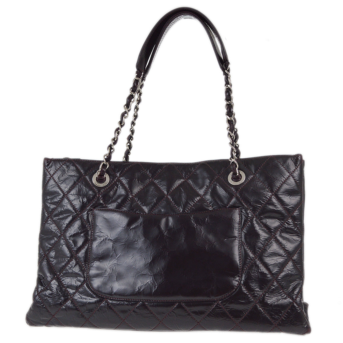 Chanel 2010-2011 Black Chain Tote Handbag